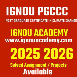 IGNOU PGCCC SOLVED ASSIGNMENT 2025 2026